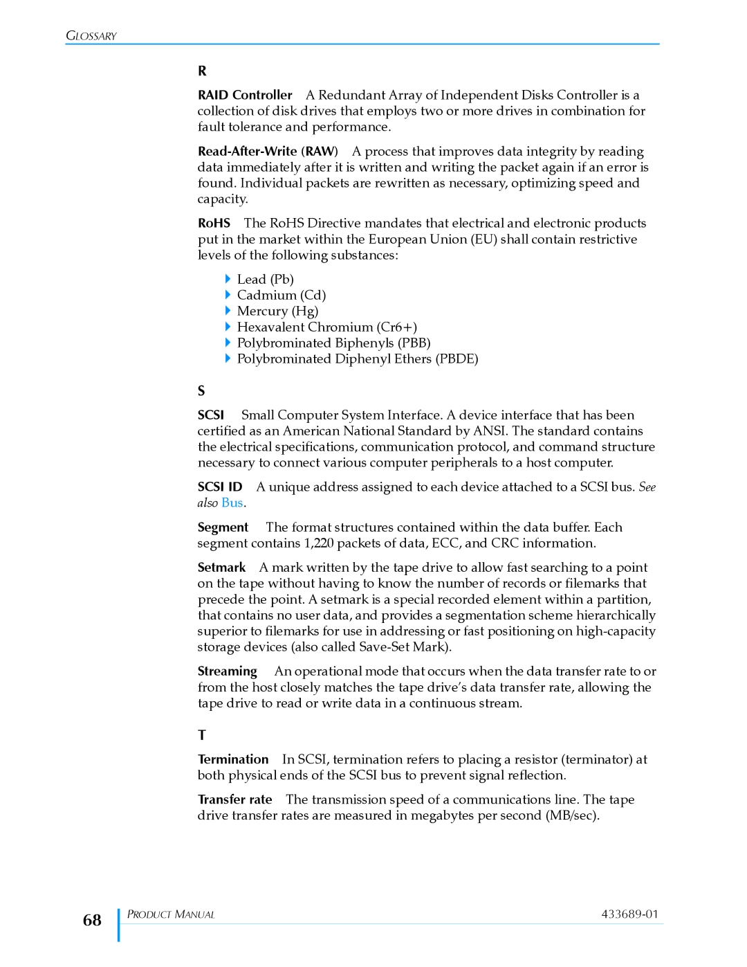 Tandberg Data VXA-320 (VXA-3) manual 433689-01 