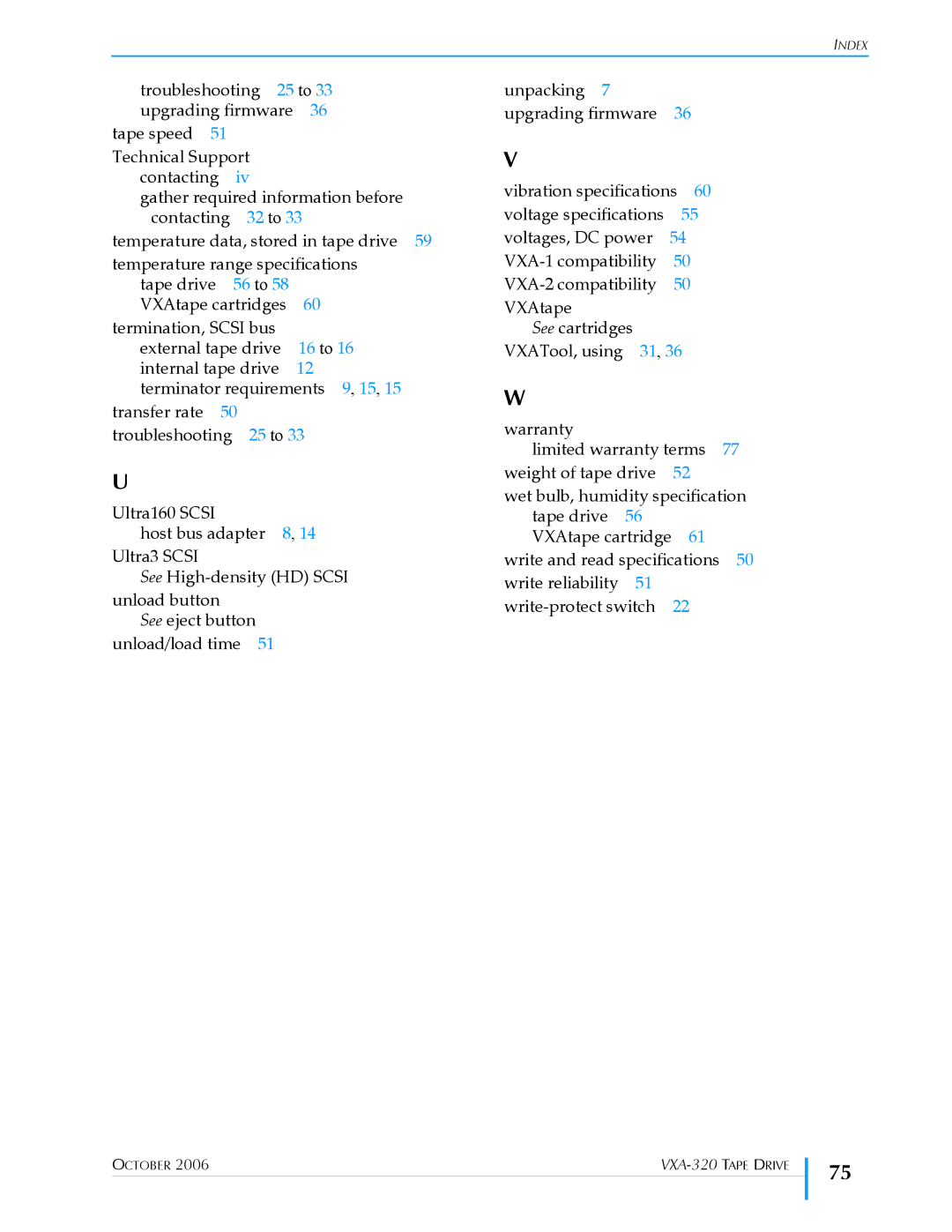 Tandberg Data VXA-320 (VXA-3) manual 56 to 