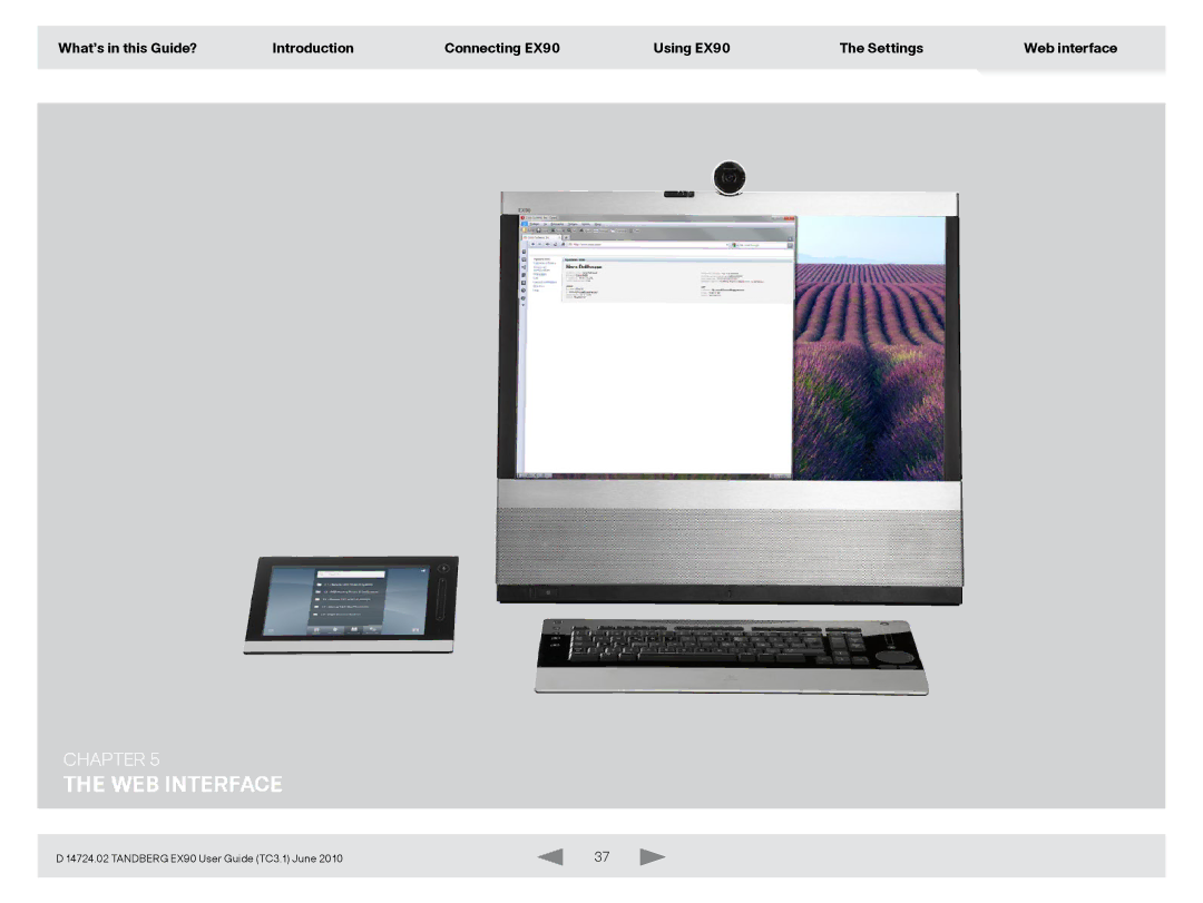 TANDBERG EX90 manual WEB Interface 