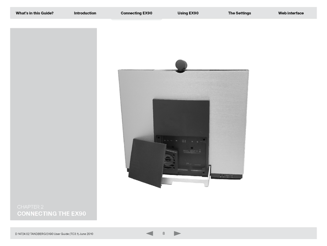 TANDBERG manual Connecting the EX90 