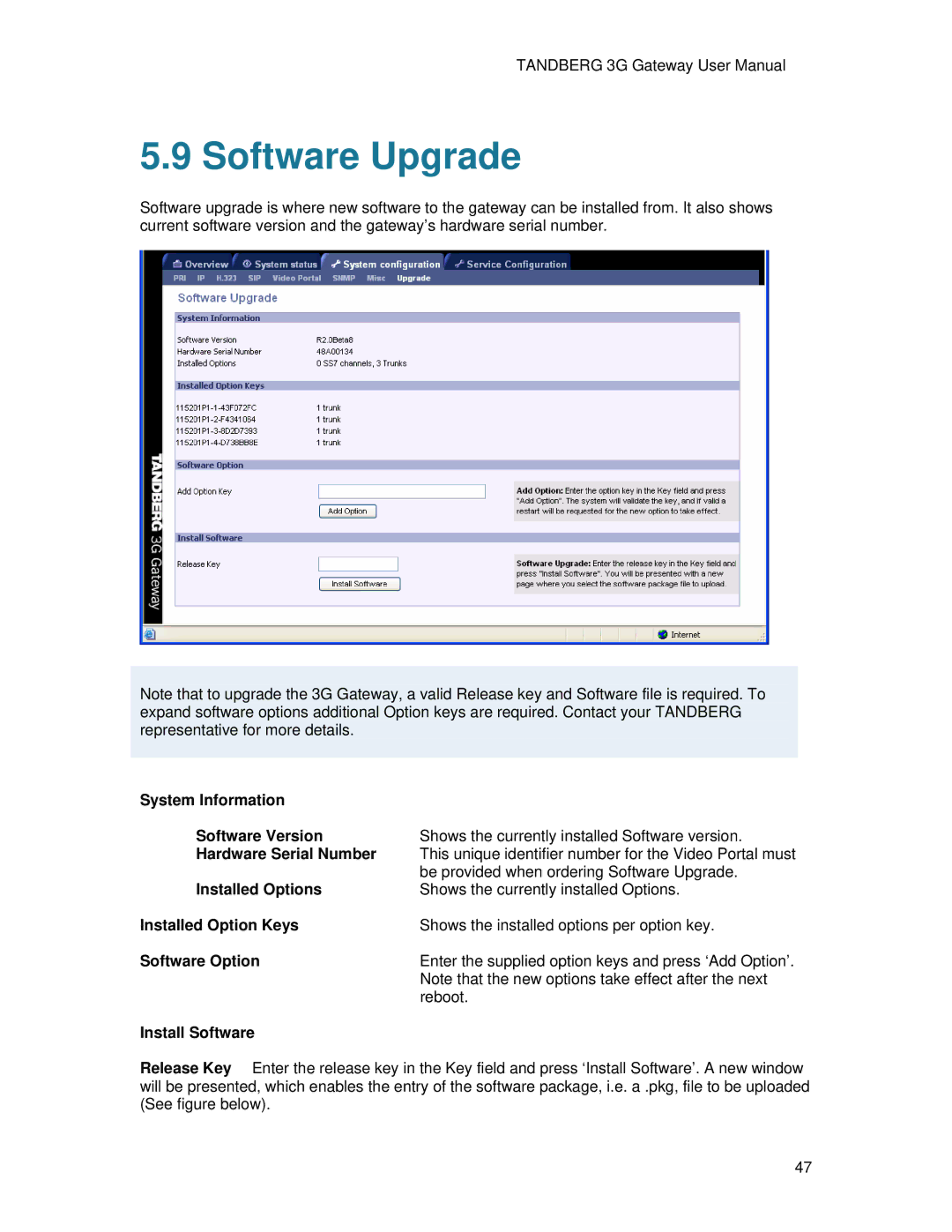 TANDBERG Hub user manual Software Upgrade 