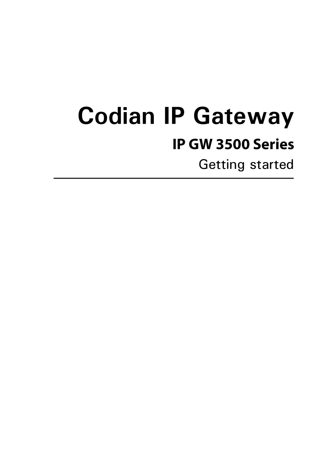 TANDBERG IP GW 3500 manual Codian IP Gateway 