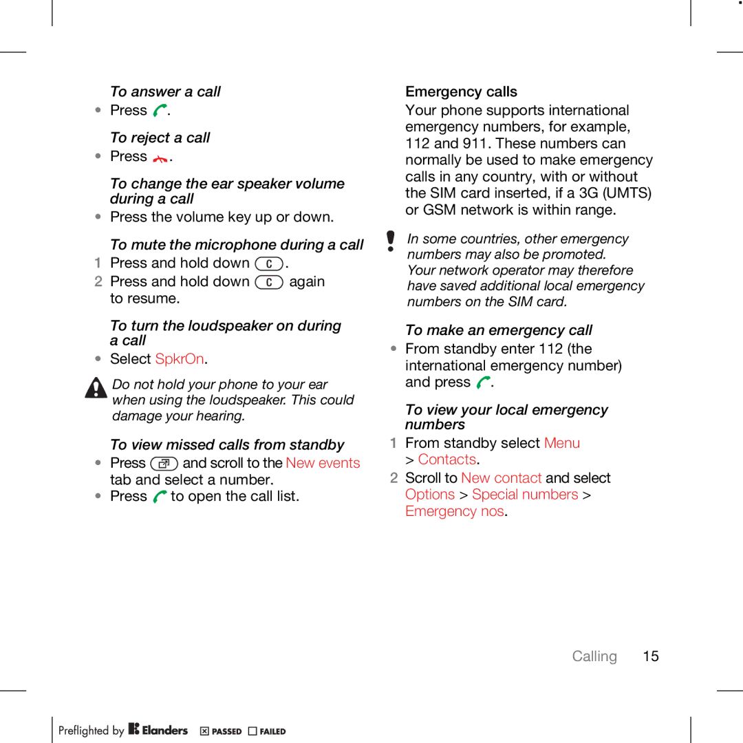 TANDBERG K630I manual Calling 