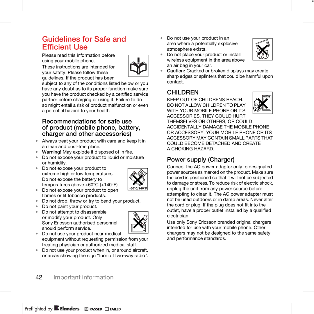 TANDBERG K630I manual Guidelines for Safe Efficient Use, Power supply Charger 