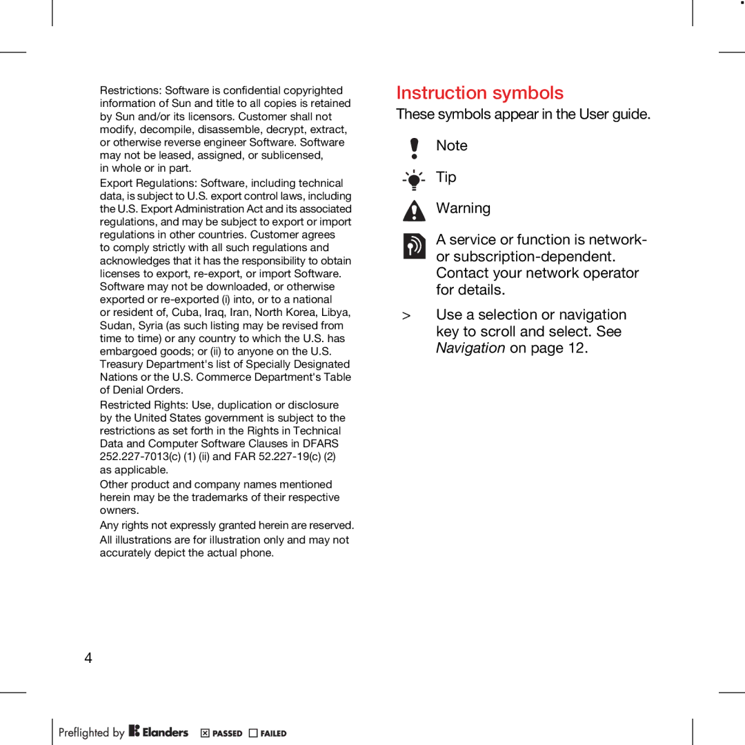 TANDBERG K630I manual Instruction symbols, These symbols appear in the User guide Tip 