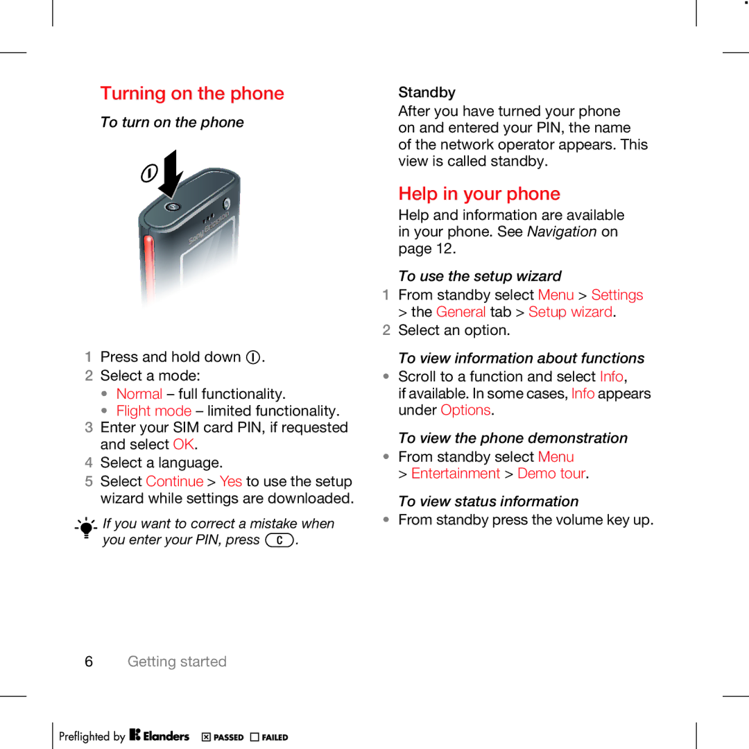 TANDBERG K630I manual Turning on the phone, Help in your phone 