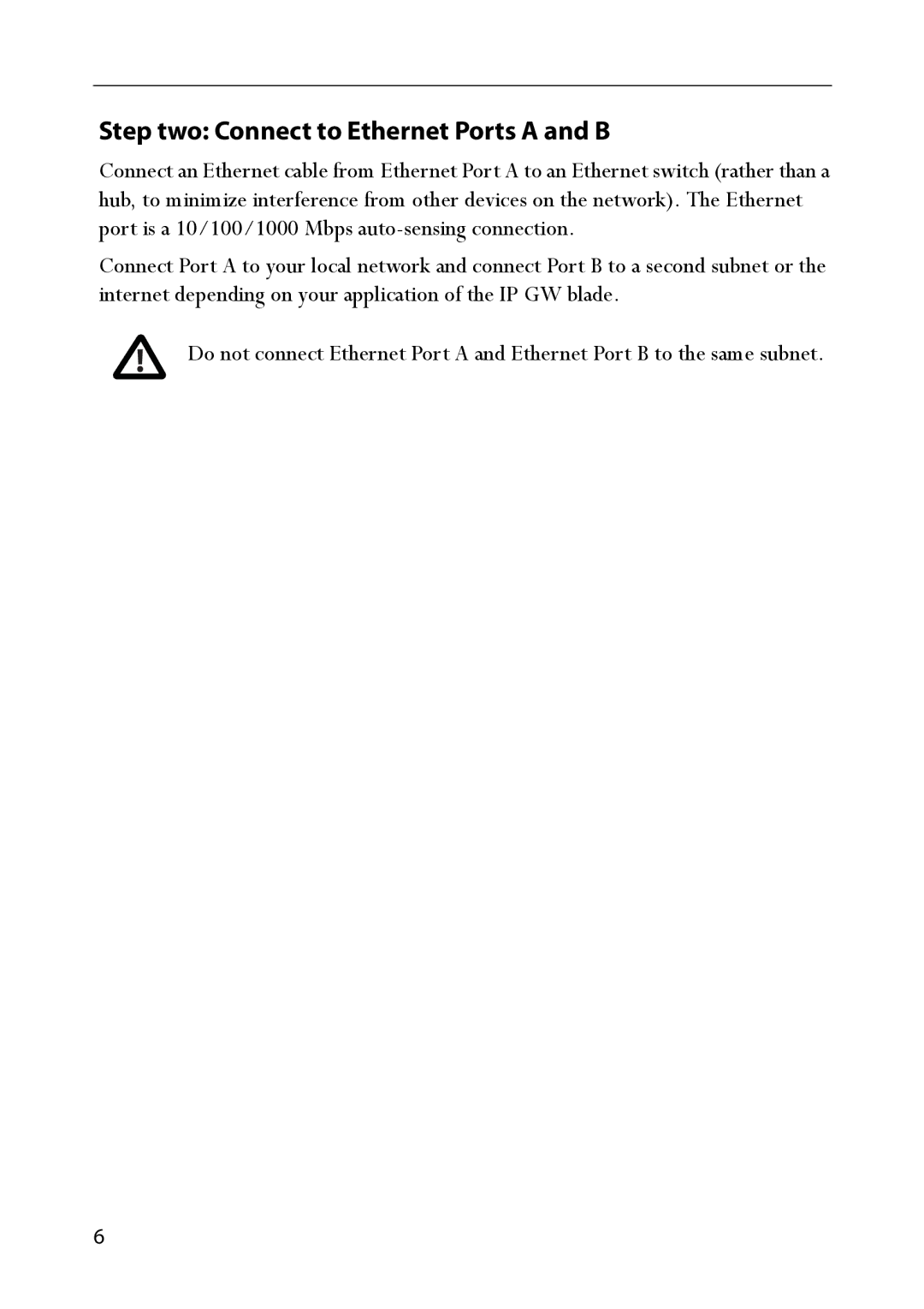 TANDBERG MSE 8350 manual Step two Connect to Ethernet Ports a and B 