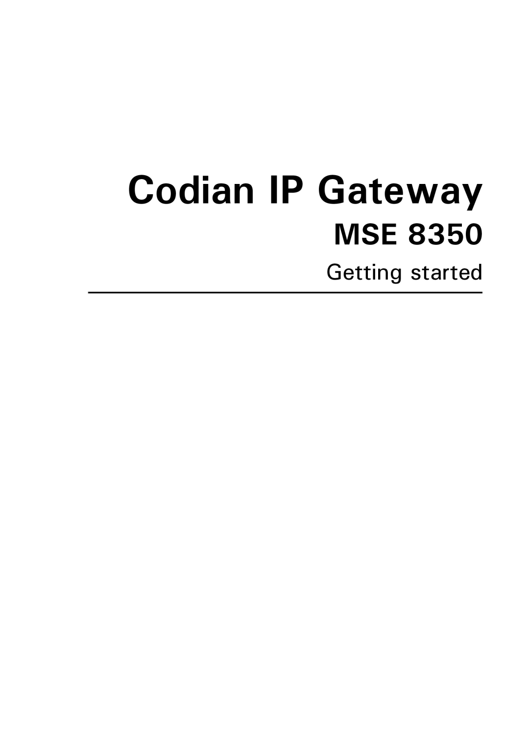 TANDBERG MSE 8350 manual Codian IP Gateway 