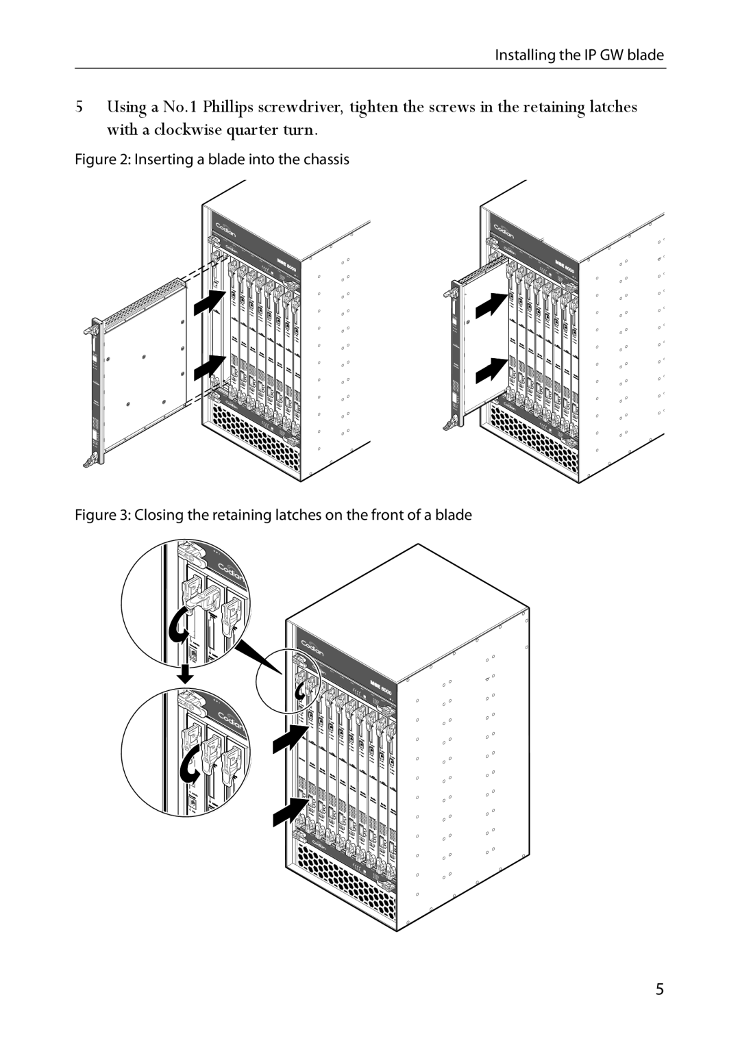 TANDBERG MSE 8350 manual Inserting a blade into the chassis 