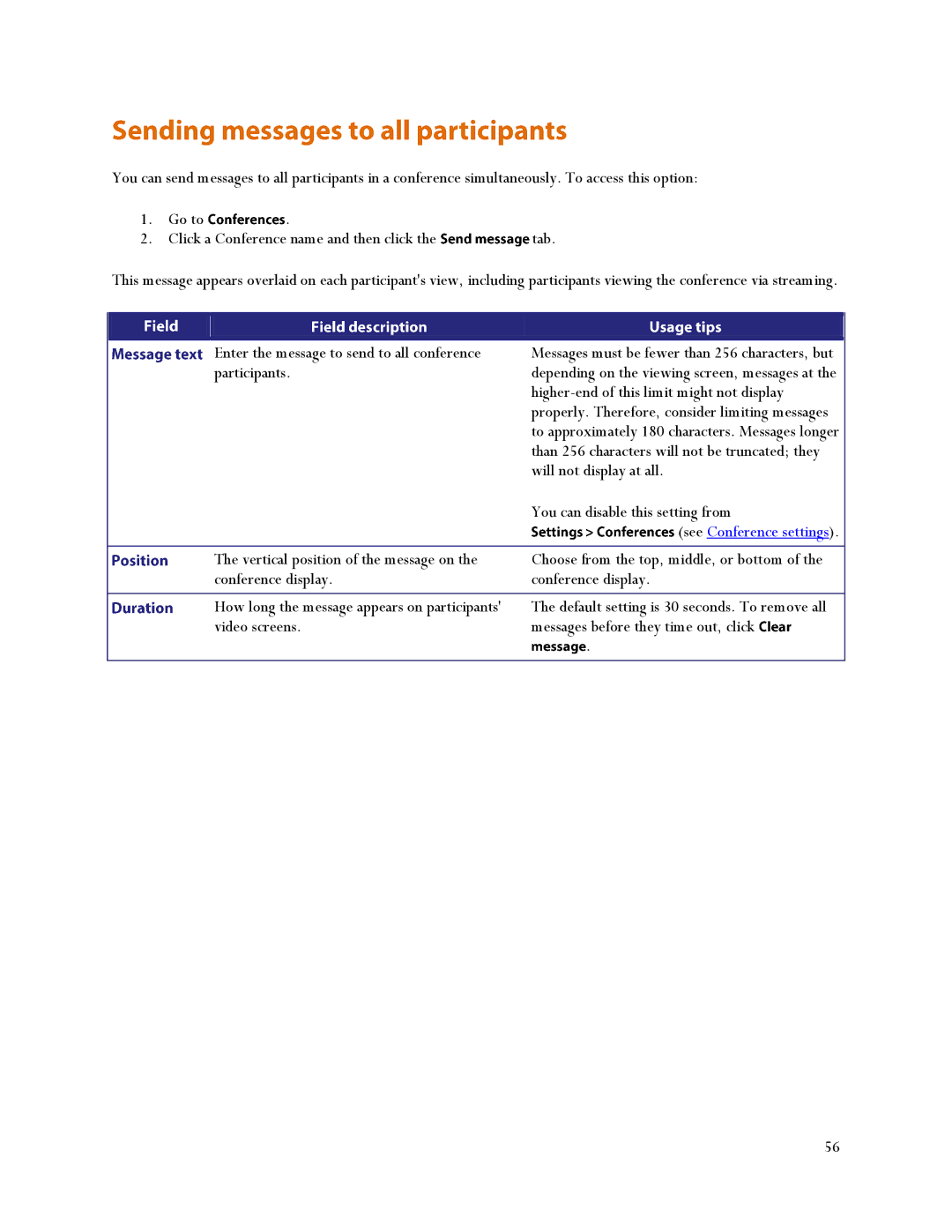 TANDBERG MSE 8510, MCU 4500 manual See Conference settings 