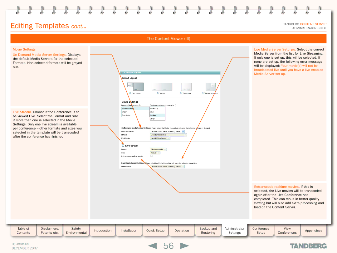 TANDBERG S3 manual Editing Templates 