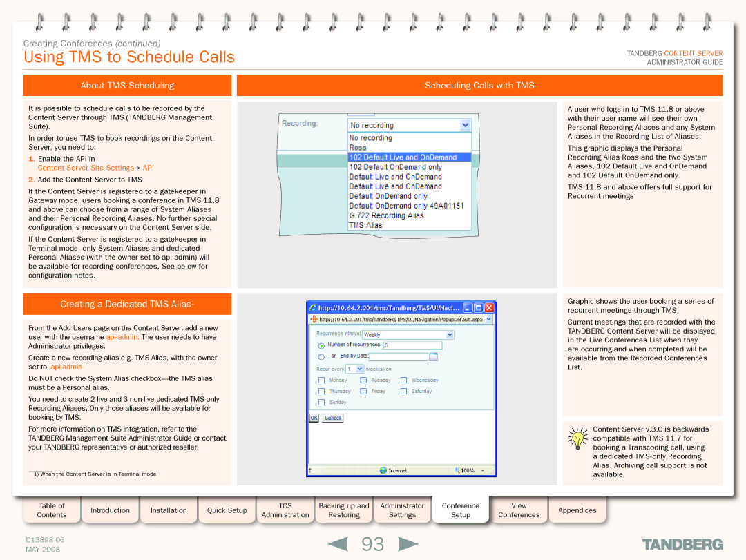 TANDBERG S3.1 manual Using TMS to Schedule Calls, About TMS Scheduling Scheduling Calls with TMS 