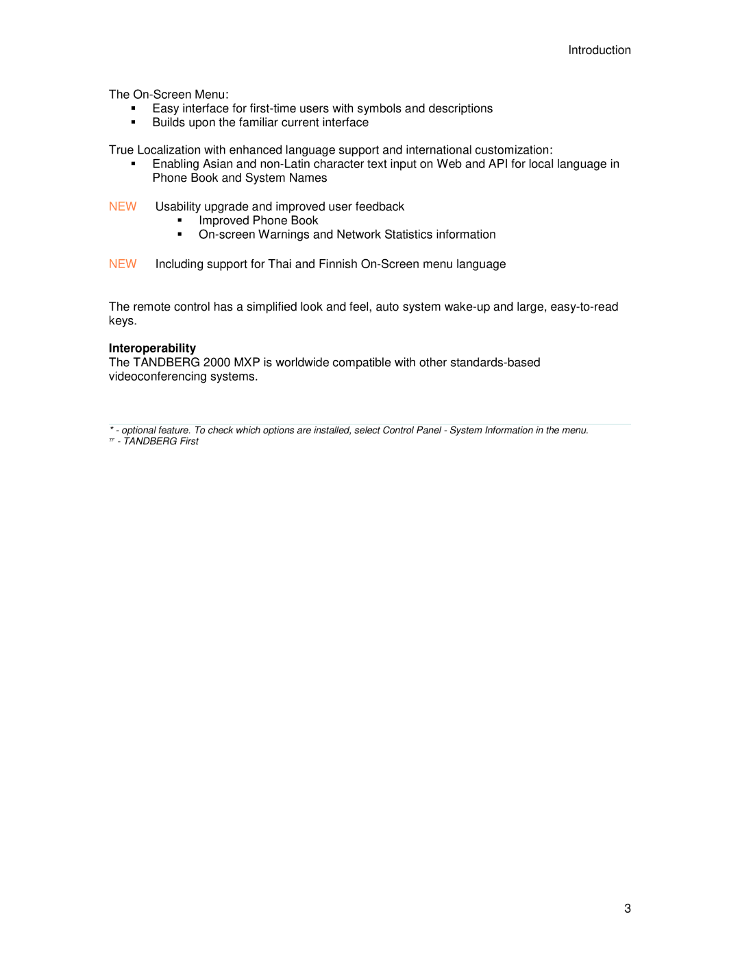 TANDBERG T2000 MXP user manual Interoperability 