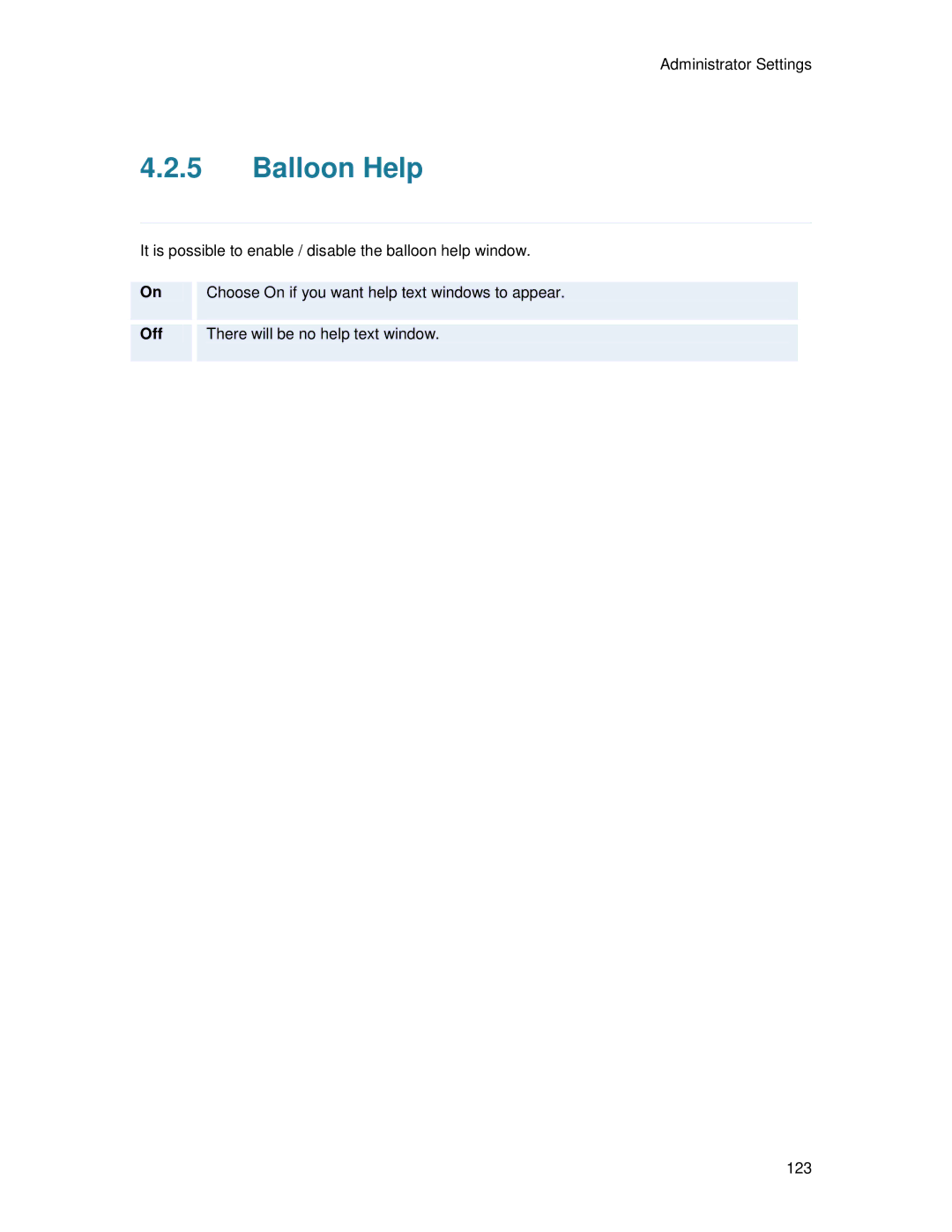 TANDBERG T2000 MXP user manual Balloon Help 