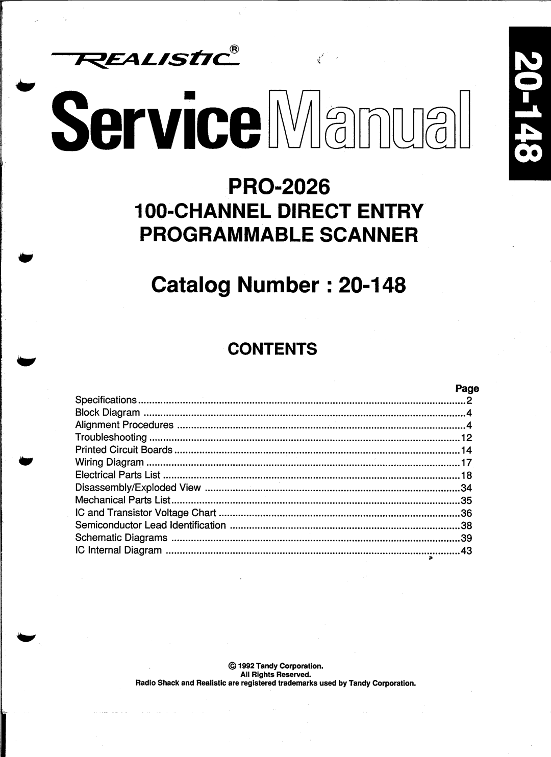 Tandy PRO-2026 manual 