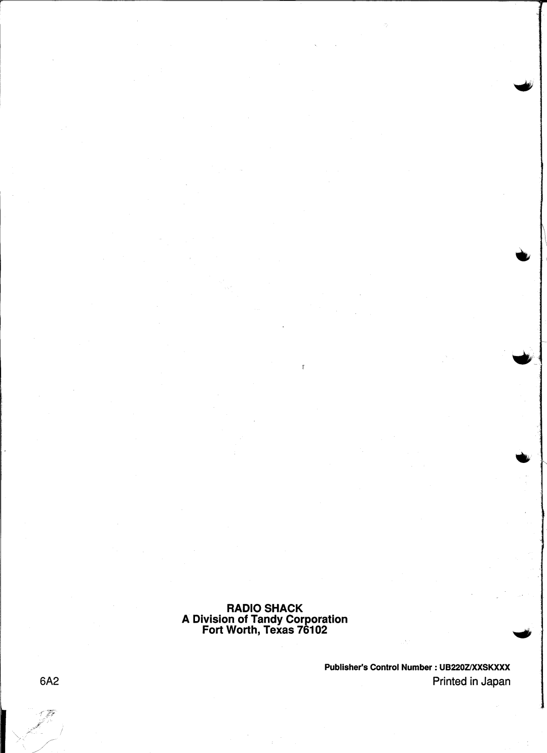 Tandy PRO-2026 manual 