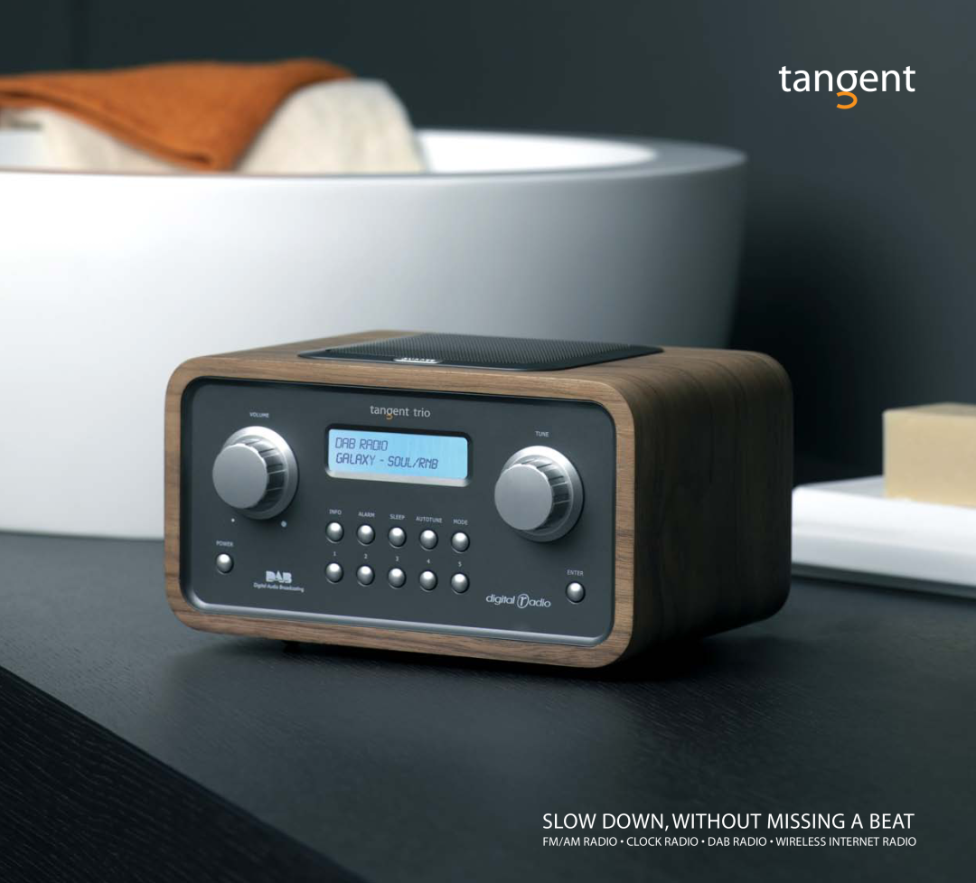 Tangent Audio FM/AM Radio Clock manual Slow Down, Without Missing A Beat 