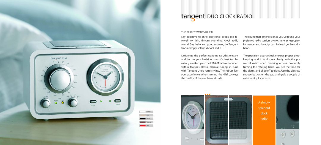 Tangent Audio FM/AM Radio Clock manual Duo Clock Radio, Asimply splendid clock radio 