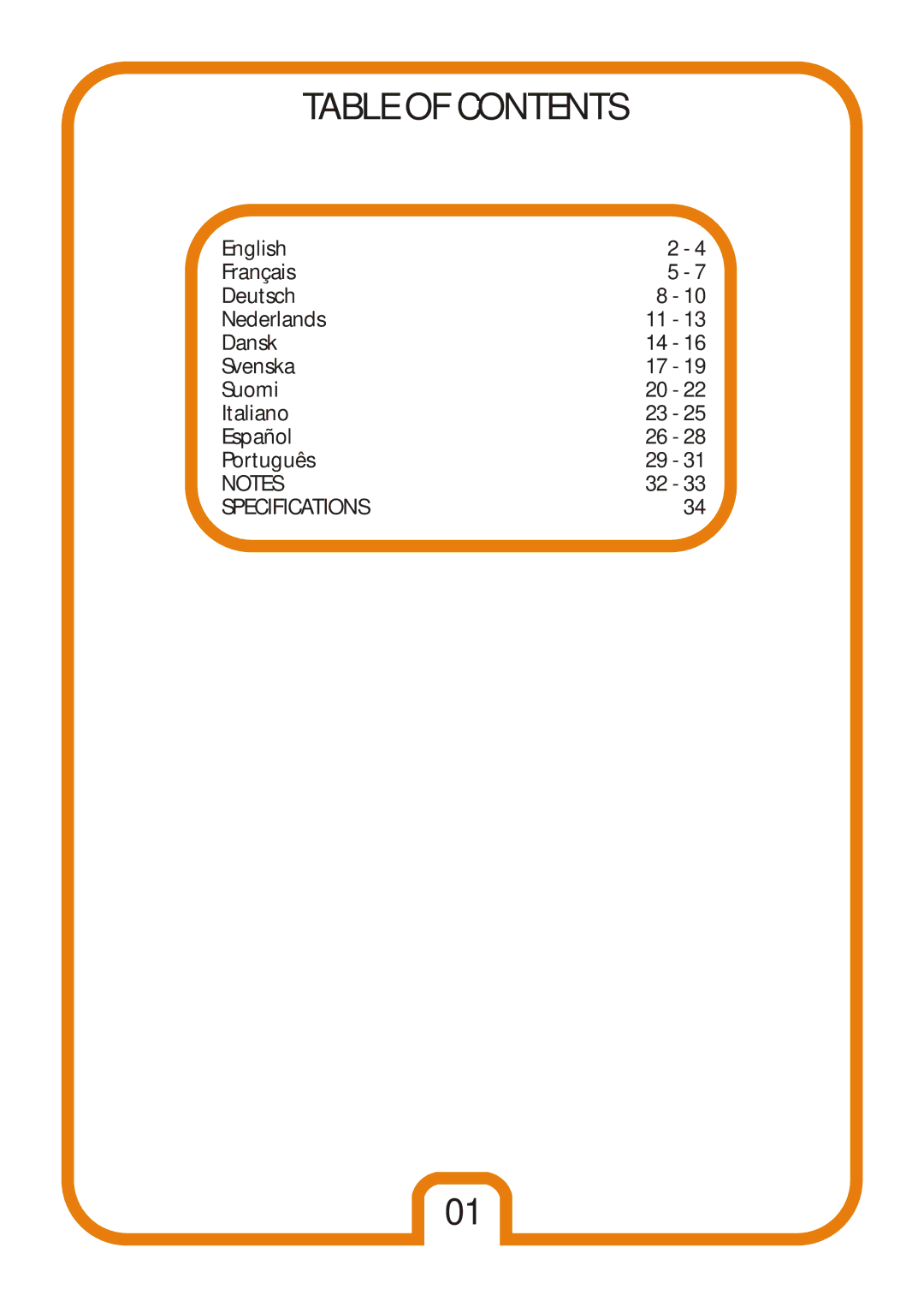 Tangent Audio Uno Table Radio user manual Table of Contents 