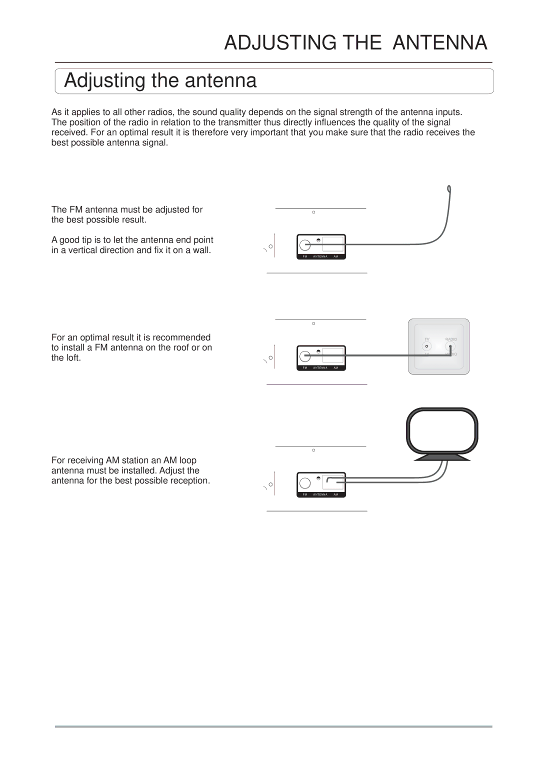 Tangent TNR-50 instruction manual Adjusting the Antenna, Adjusting the antenna 