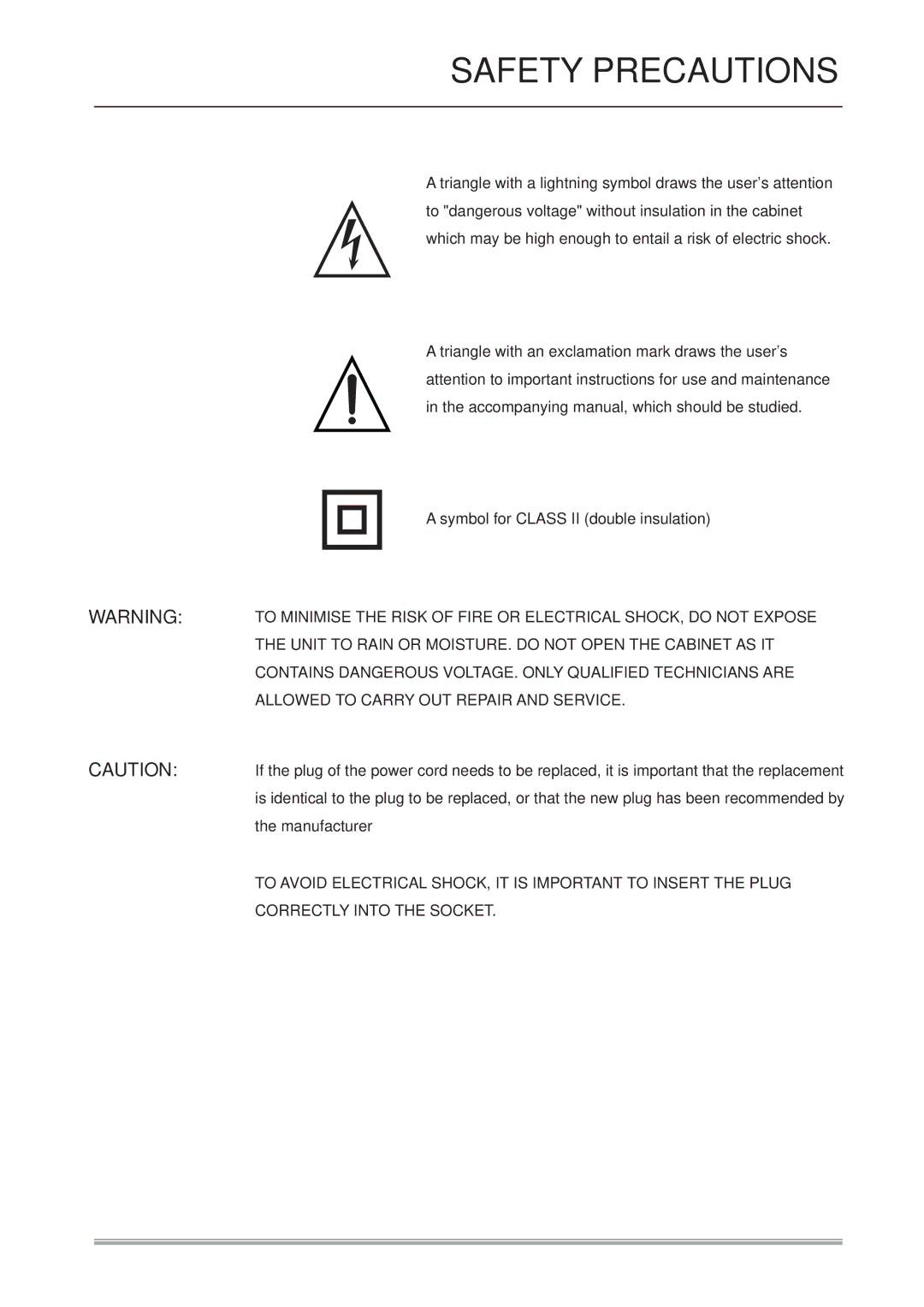 Tangent TNR-50 instruction manual Safety Precautions 