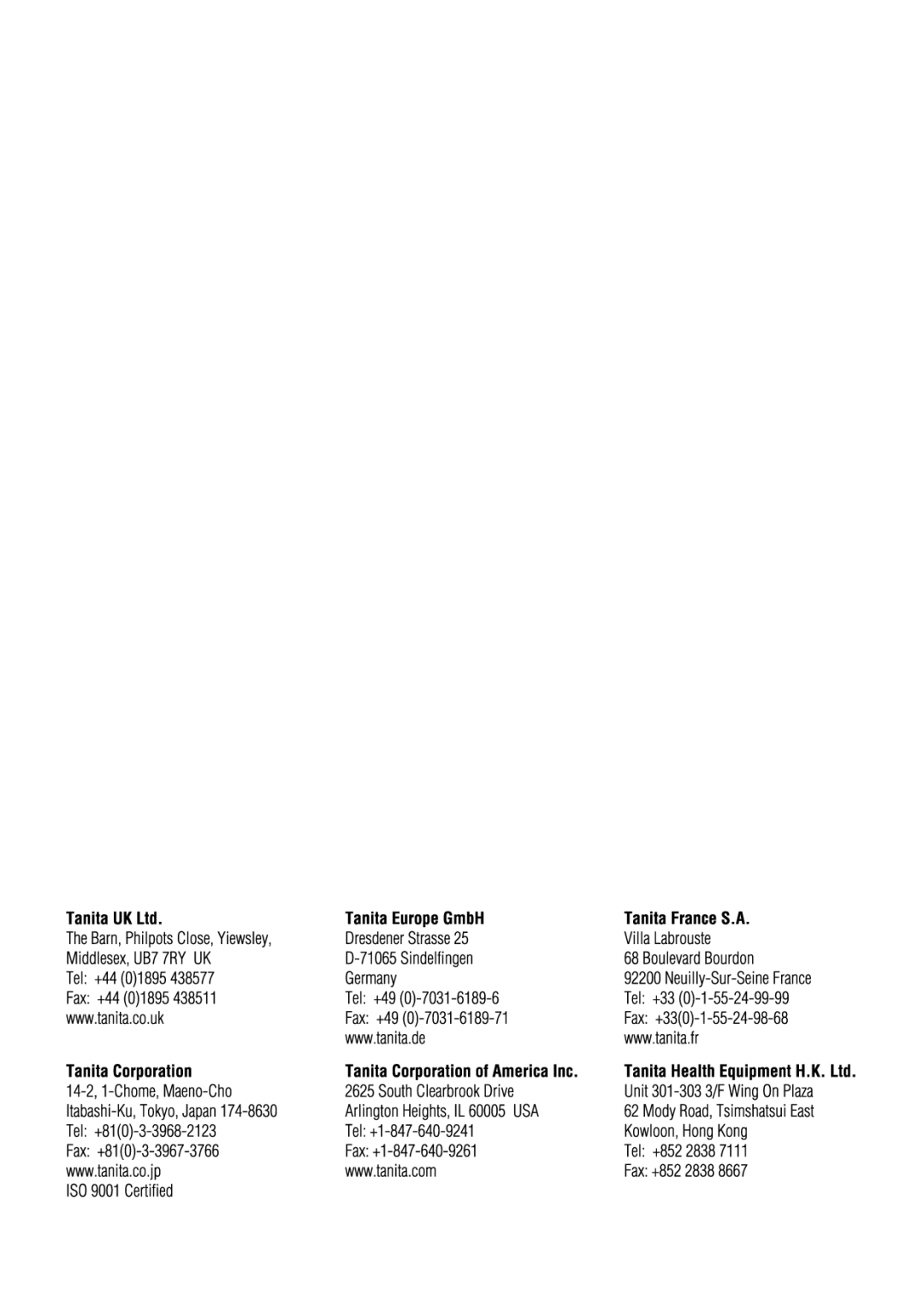 Tanita PD640 instruction manual 