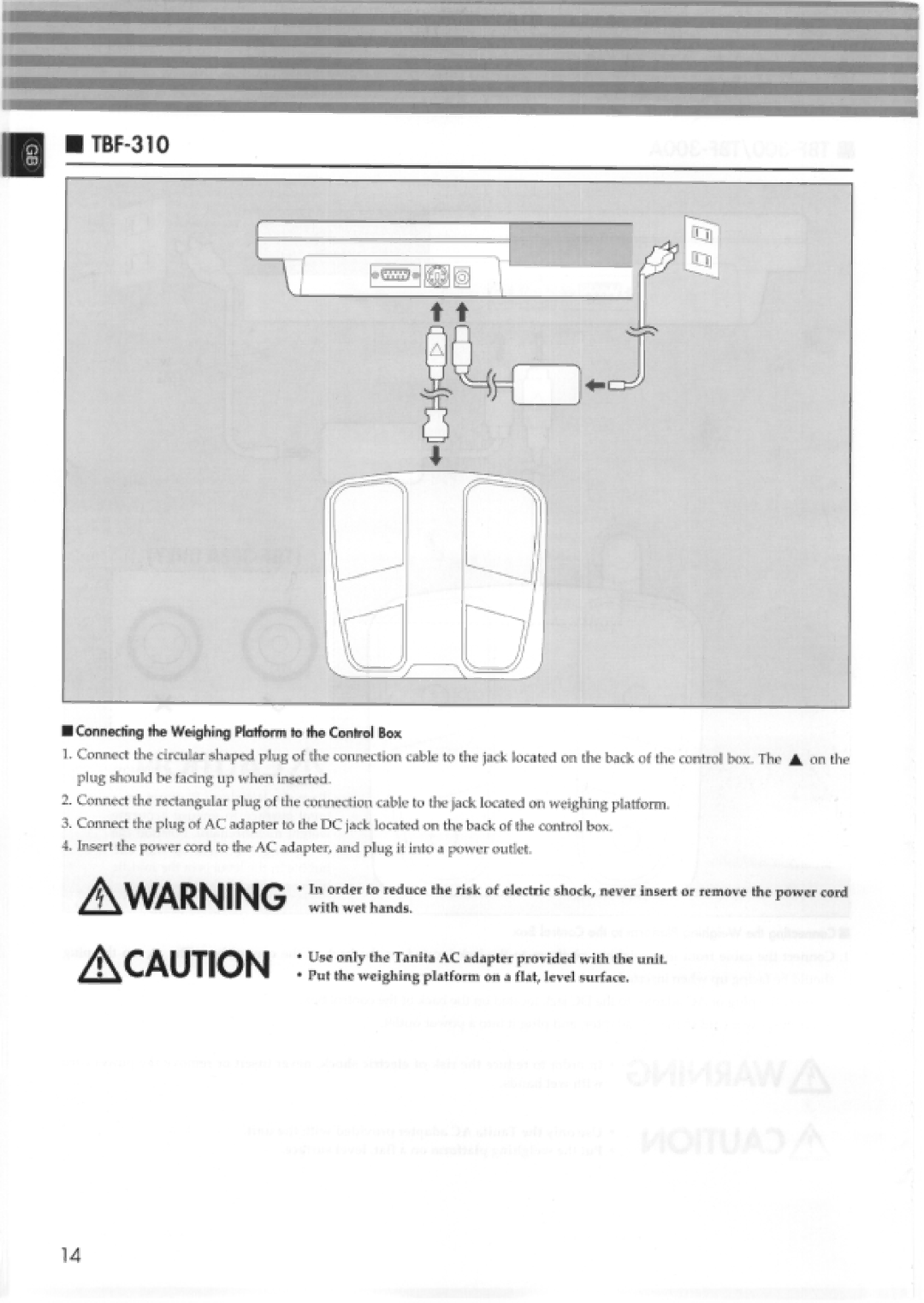 Tanita 410, TBF-300 manual 