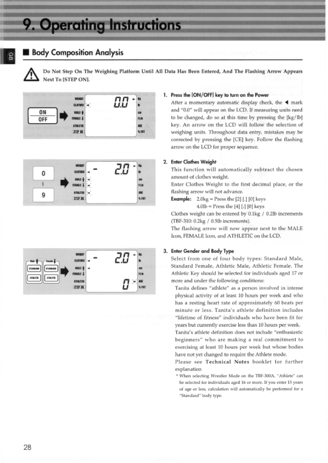 Tanita TBF-300, 410 manual 