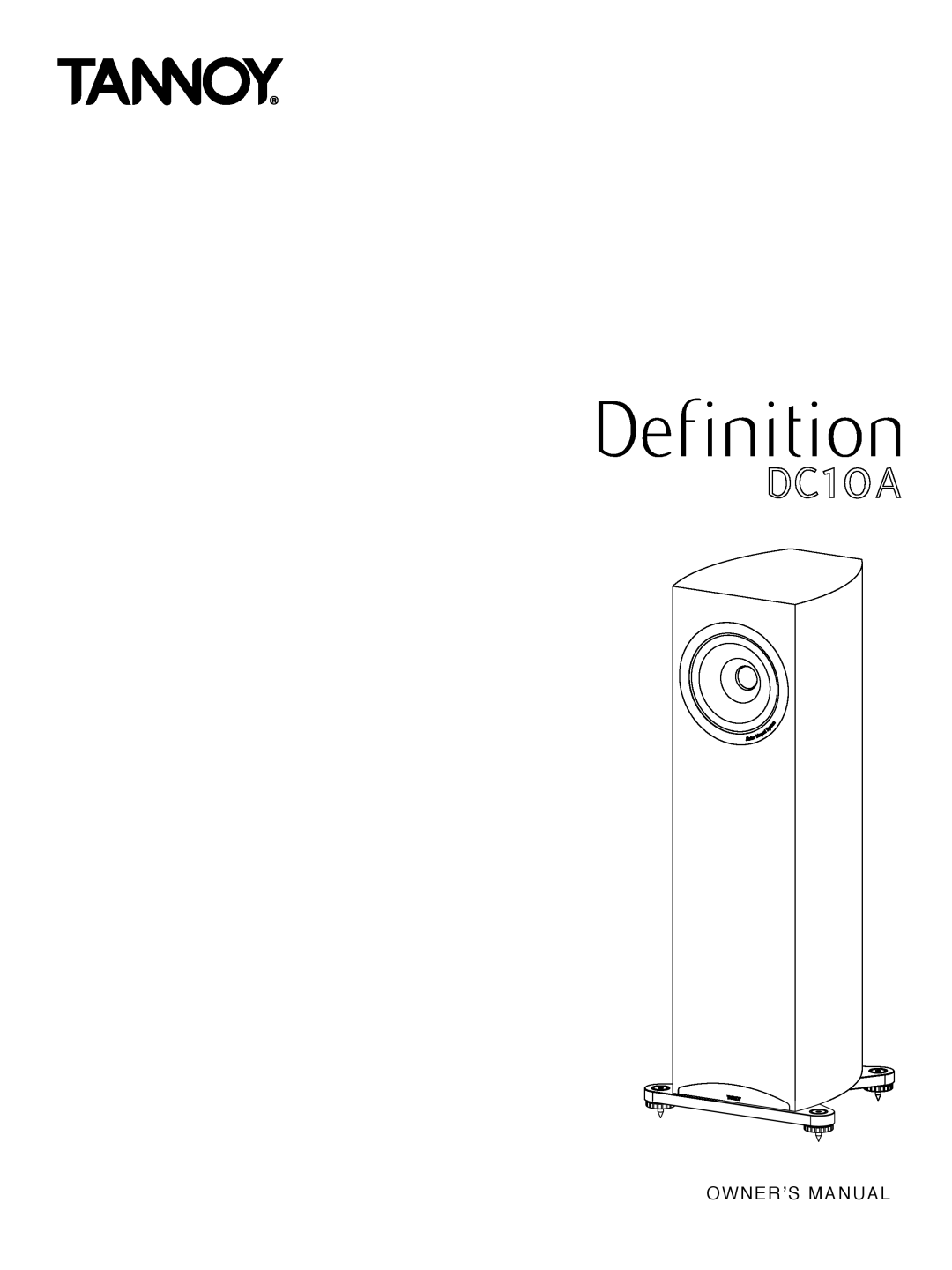 Tannoy DC10A owner manual 
