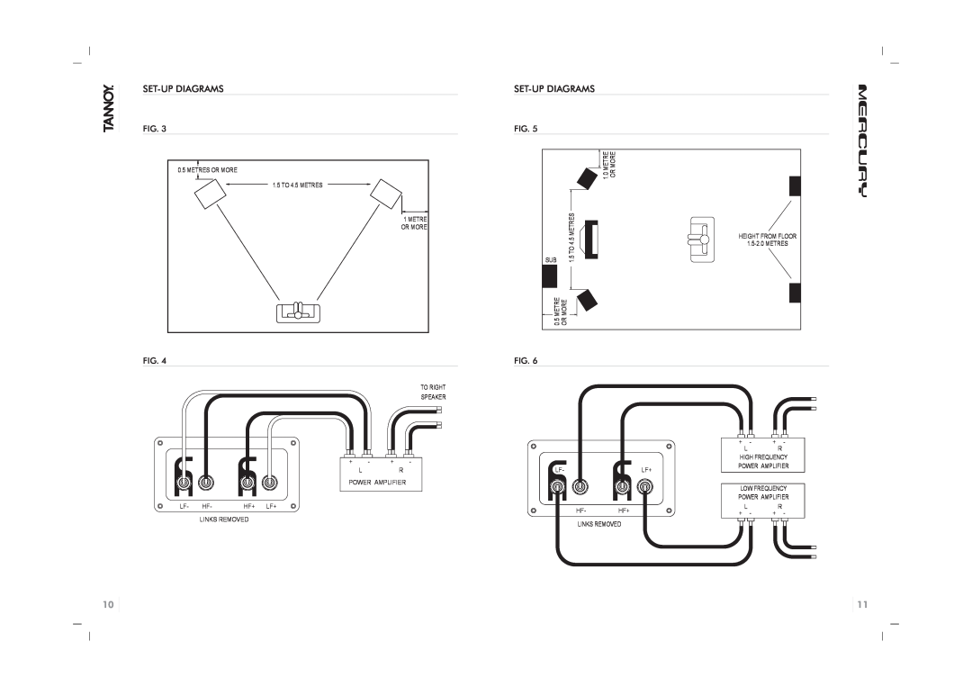 Tannoy G0512 owner manual Set-Updiagrams, 1.5 TO 4.5 METRES, Metre, Or More, HEIGHT FROM FLOOR 1.5-2.0METRES 