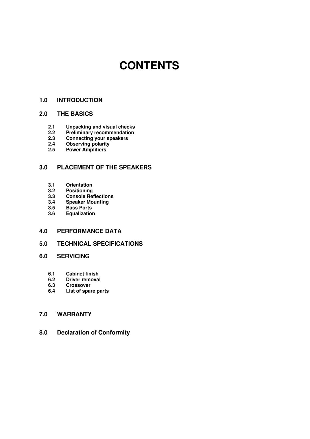 Tannoy Reveal user manual Contents 