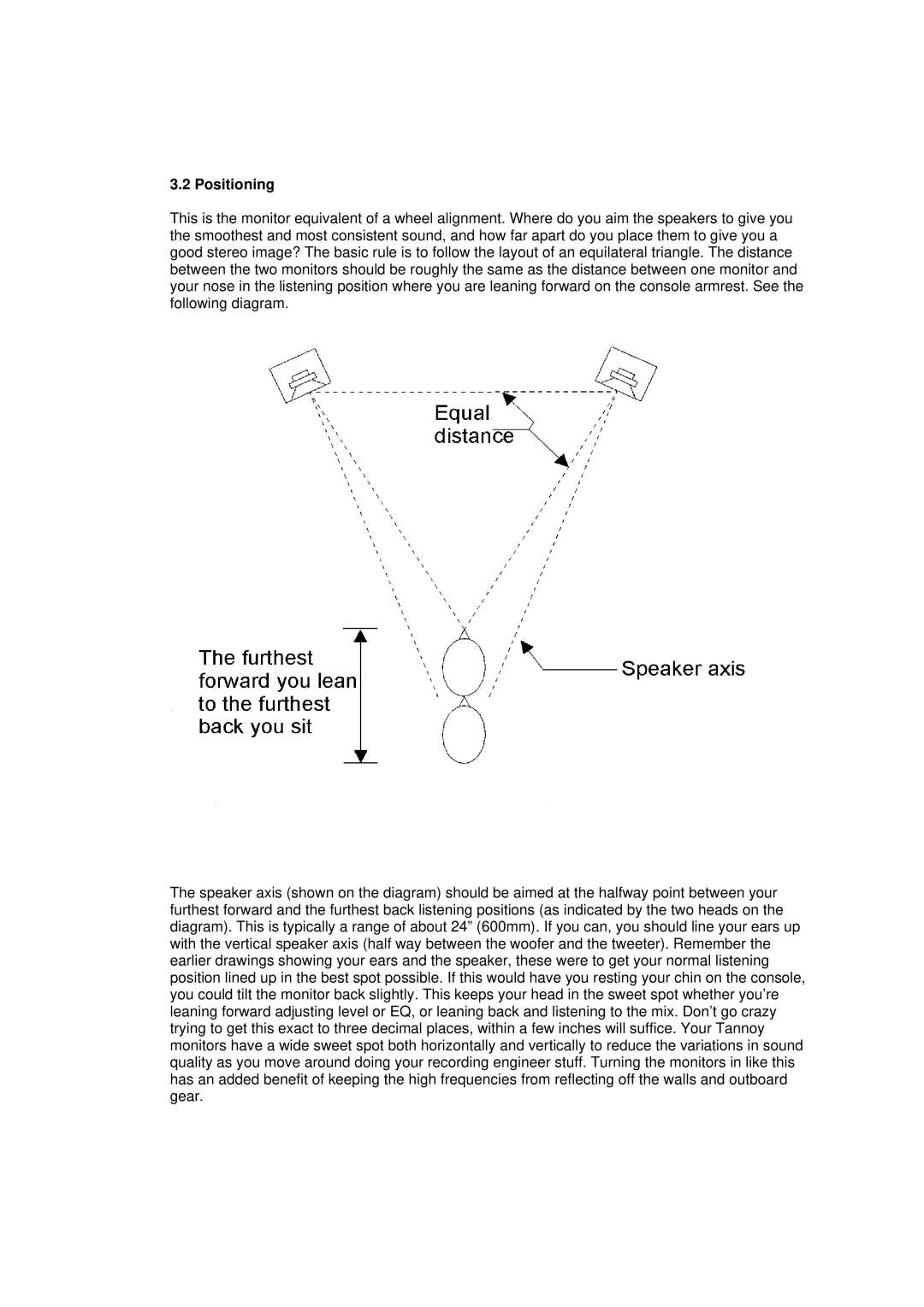 Tannoy Reveal user manual Positioning 