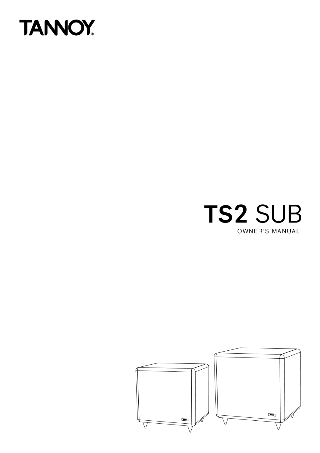 Tannoy owner manual TS2 SUB 