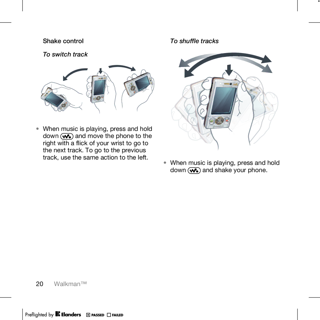 Tannoy W715 manual Shake control, To switch track, To shuffle tracks 