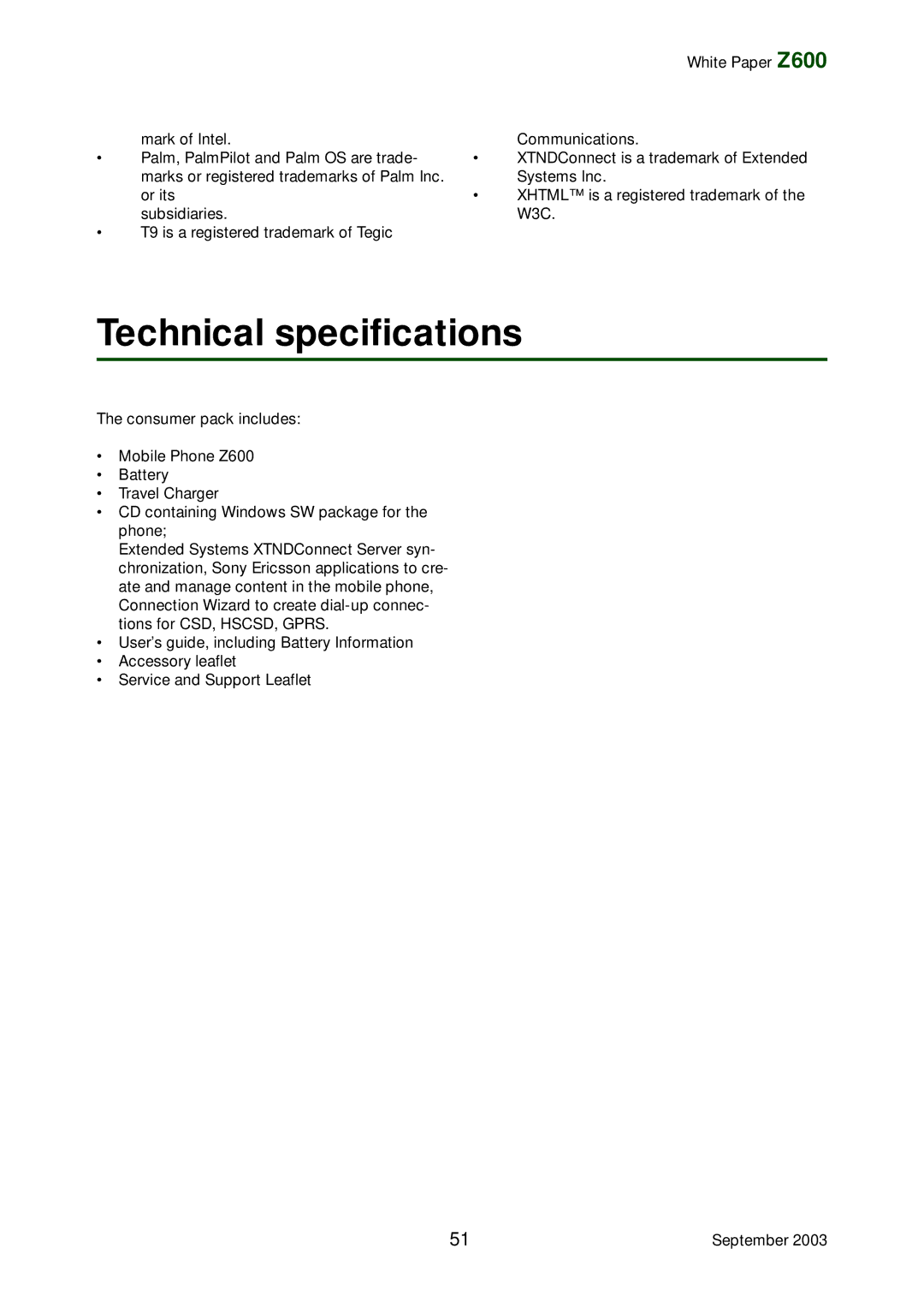 Tannoy Z600 manual Technical specifications 