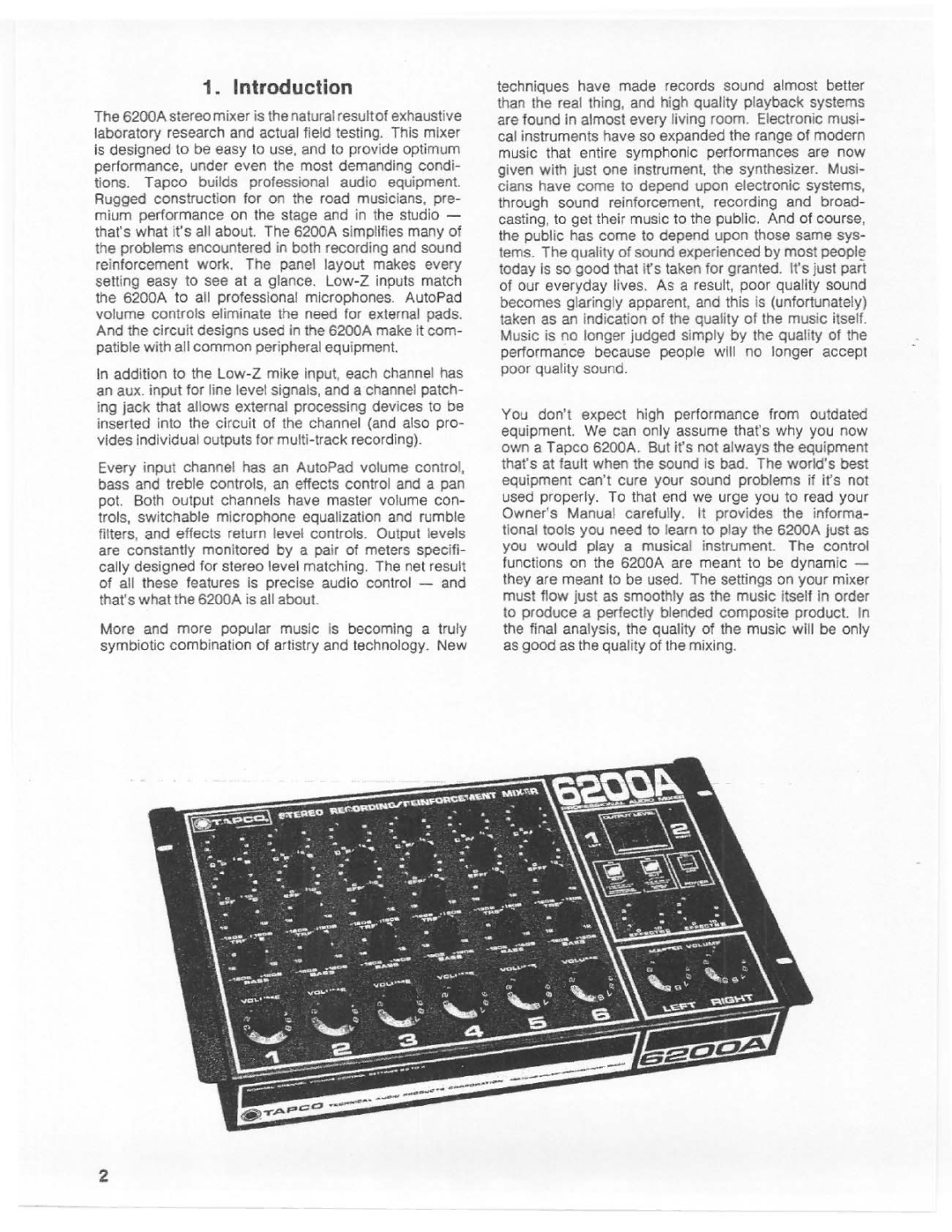 Tapco 6200A manual 