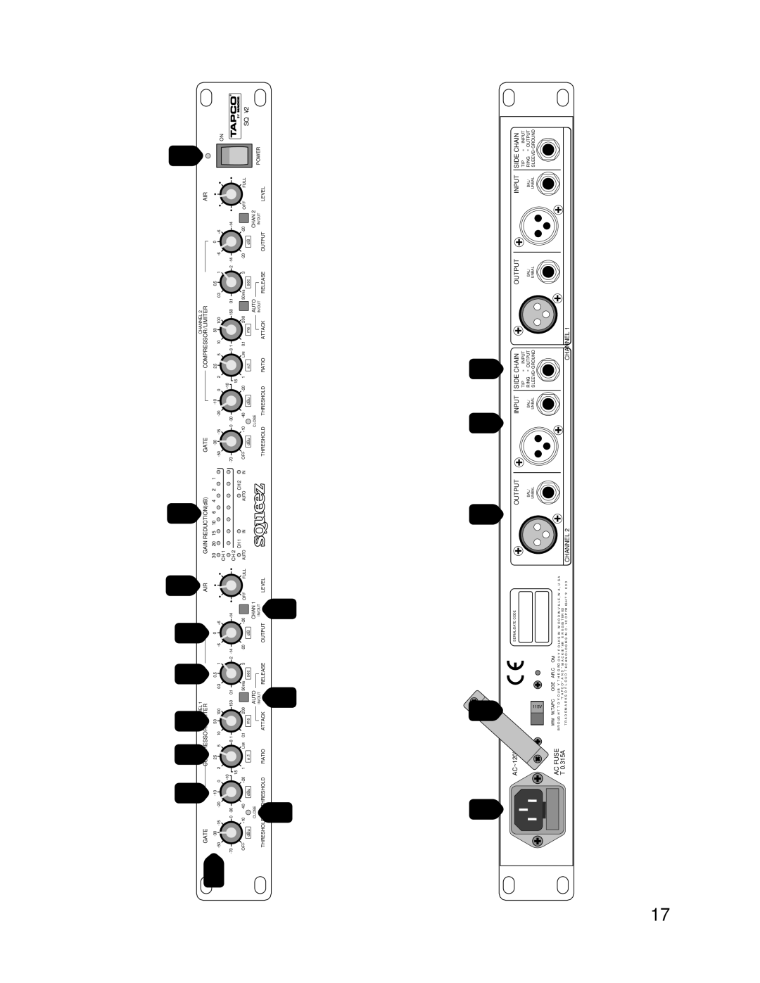 Tapco SQ2 manual AC Fuse 