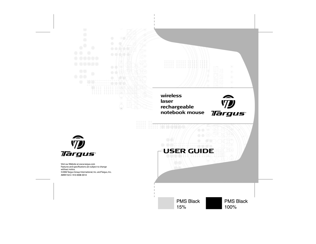 Targus 410-0008-001A manual User Guide 