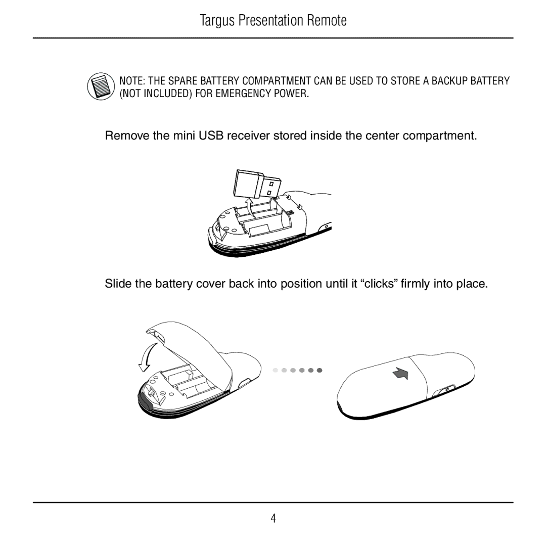 Targus AMP18US manual Targus Presentation Remote 