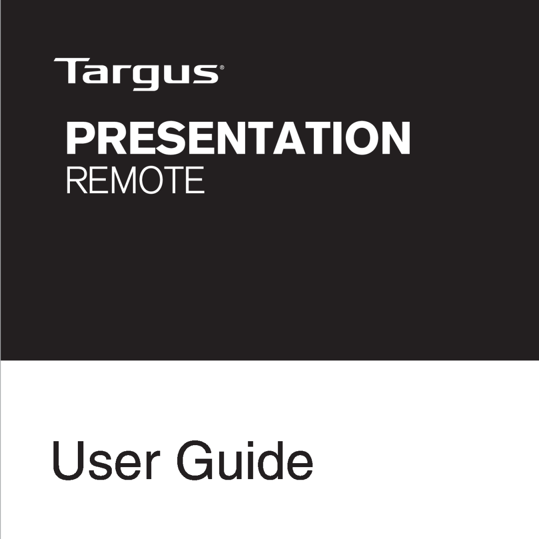 Targus AMP18US manual User Guide 