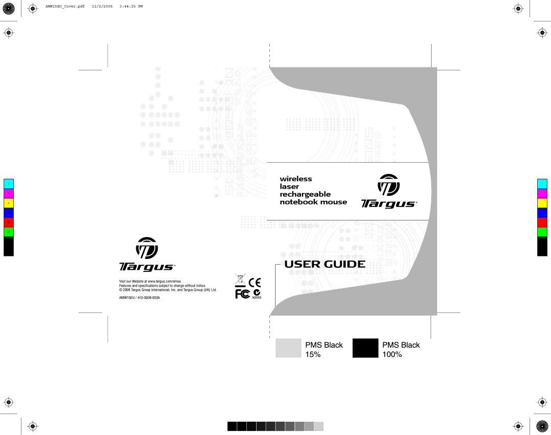 Targus AMW15EU specifications User Guide 