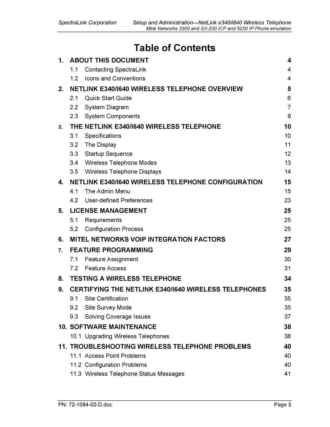 Targus e340, I640 manual Table of Contents 