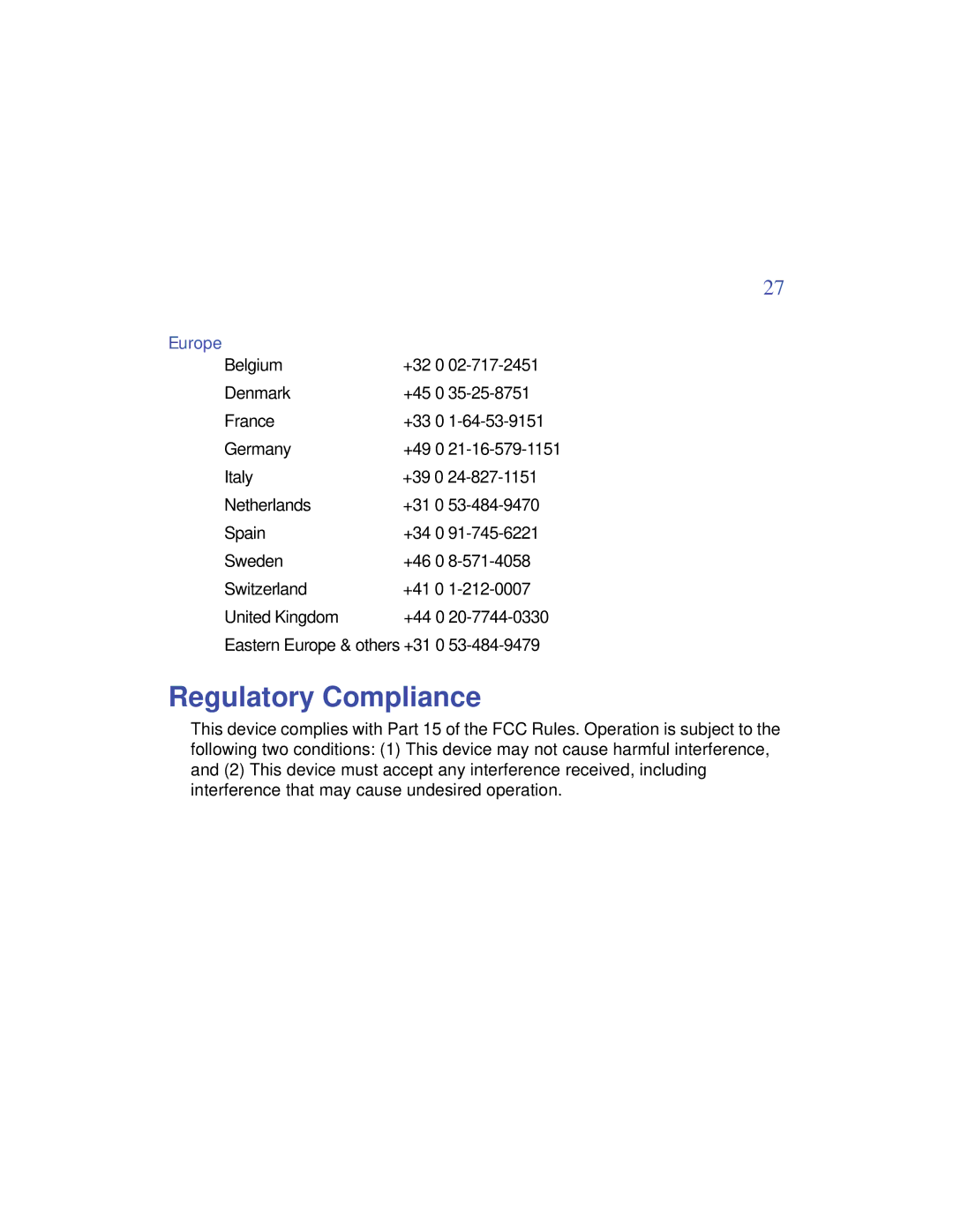 Targus PA840 manual Regulatory Compliance, Europe 