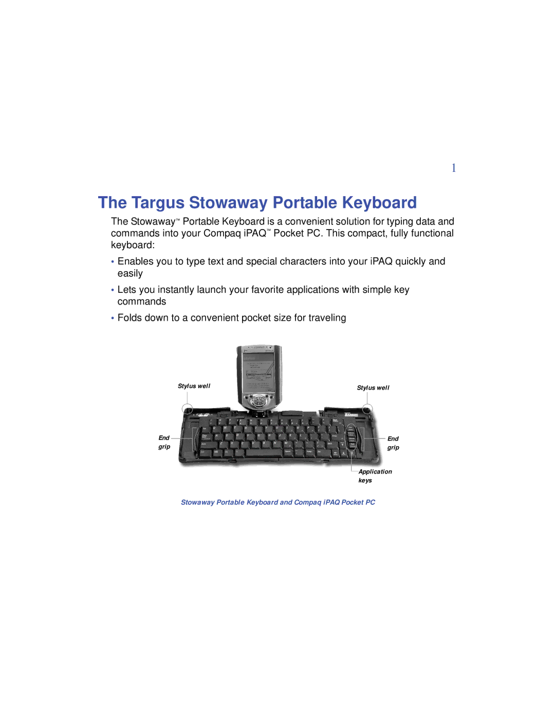 Targus PA840 manual Targus Stowaway Portable Keyboard 