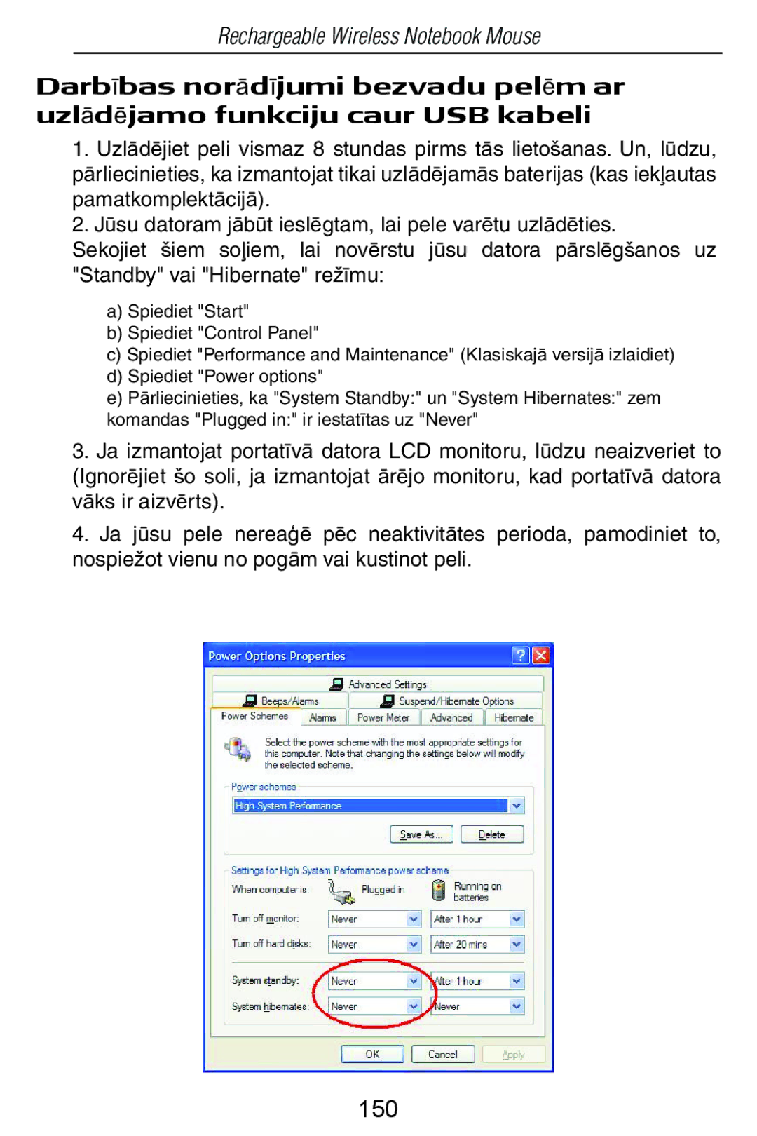 Targus Rechargeable Wireless Notebook Mouse manual 150 