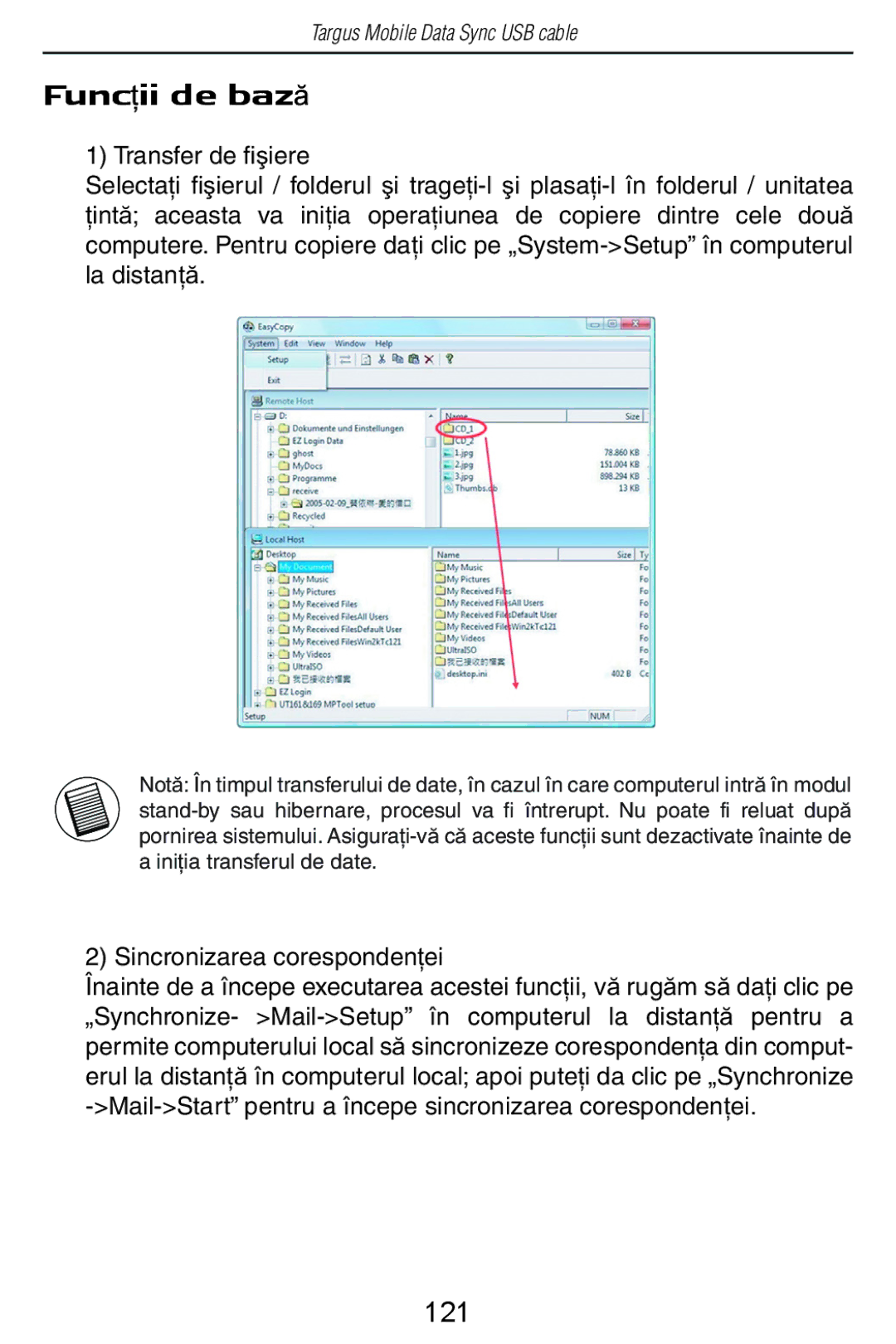 Targus USB Cable manual FuncĠii de bază, 121 