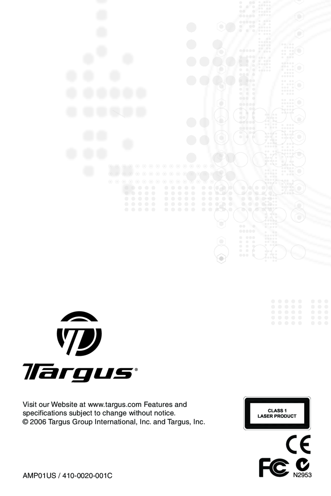 Targus Wireless Multimedia Presenter with Trackball manual Targus Group International, Inc. and Targus, Inc 