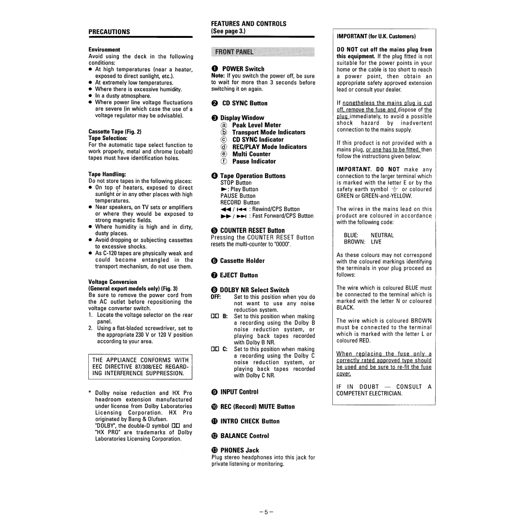 Tascam 102MKII manual 