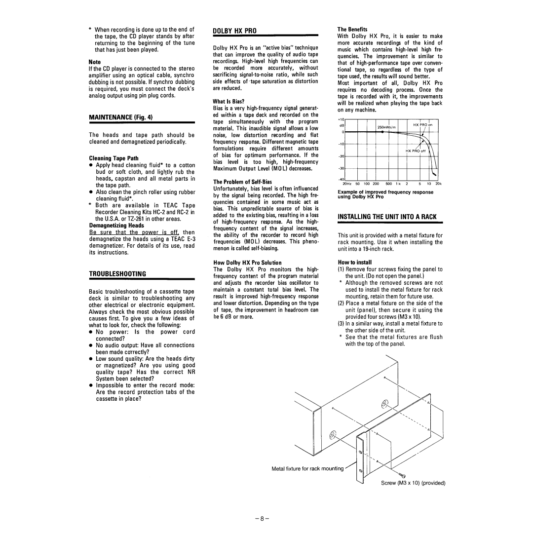 Tascam 102MKII manual 