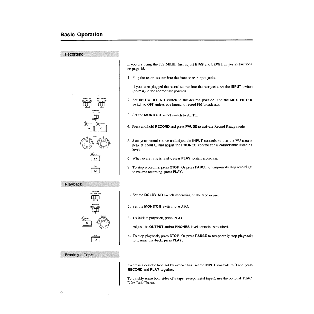 Tascam 112MKII, 122MKIII, 122RMKII manual 